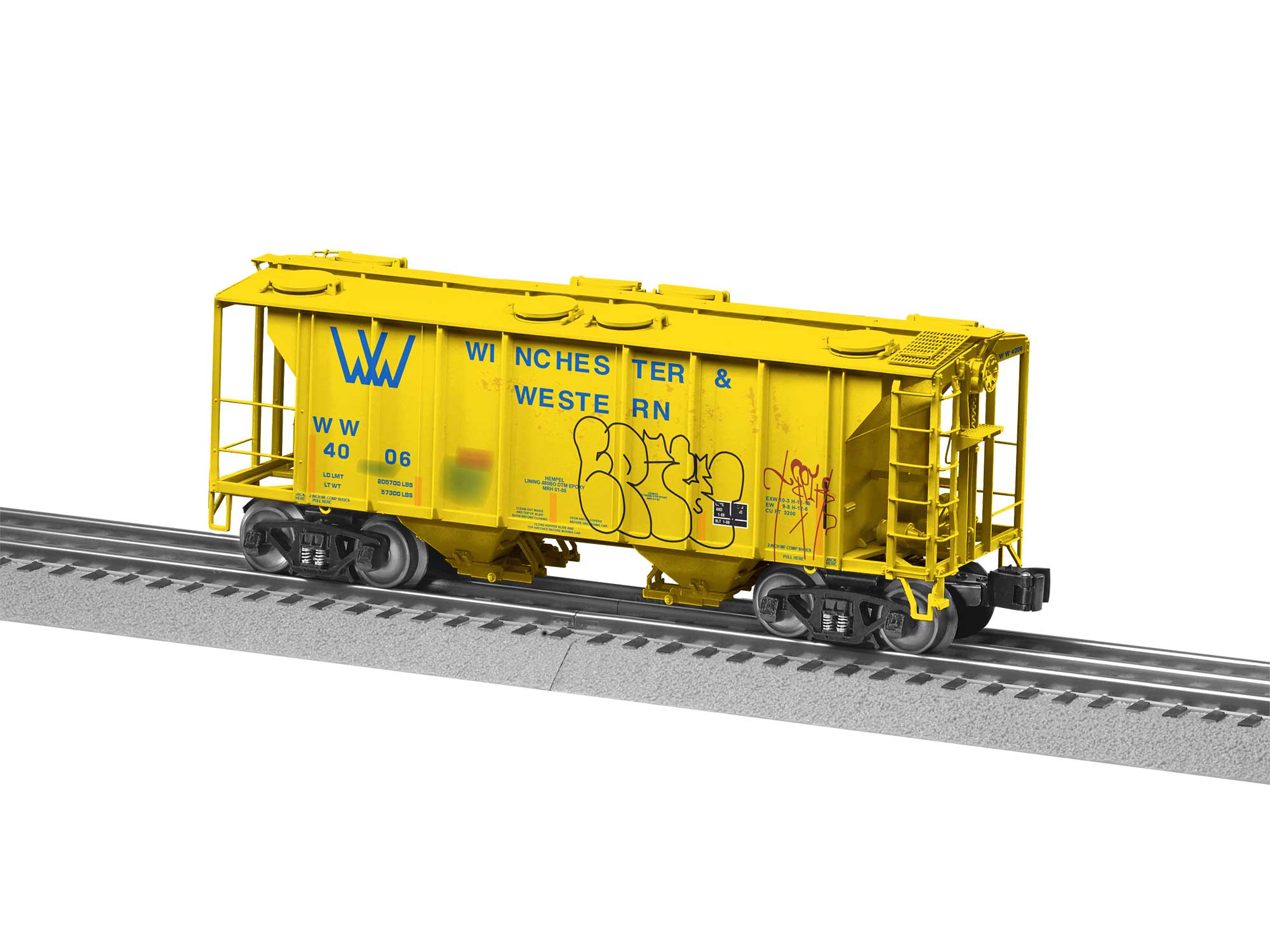 Winchester & Western PS2 Weathered Covered Hopper 4006